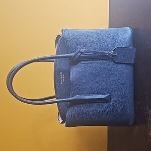 Kate Spade Margaux Medium Satchel Blazer Blue worn 2x